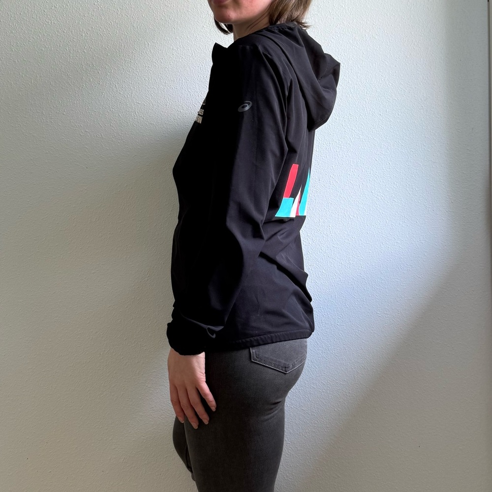 Asics Women's Black Los Angeles Marathon zip-up Running Jacket size small - Picture 4 of 10
